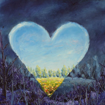 Картина под названием "Распахну свое сердц…" - Rybakow Fine Art, Подлинное произведение искусства, Масло