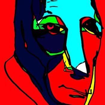 Картина под названием "Writer–symbolist" - Rybalko, Подлинное произведение искусства, Масло