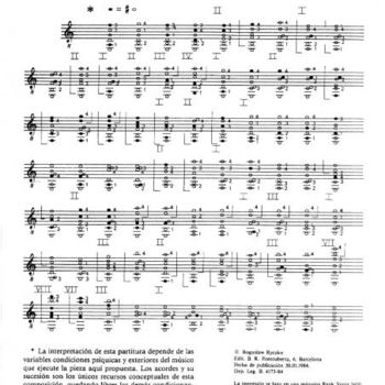 Kolaże zatytułowany „Partitura para guit…” autorstwa Espacio Interforma, Oryginalna praca