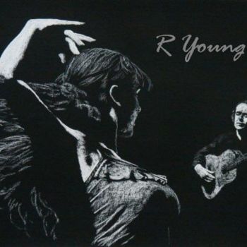 Painting titled "Flamenco Recital" by Richard Young, Original Artwork