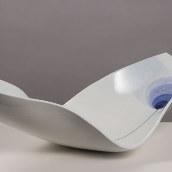 Escultura titulada "Wave Vessel" por Ryozo Shibata, Obra de arte original, Cerámica