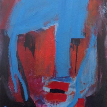 Painting titled "bouche bée" by Maryse Coin (Ryse Kaïa), Original Artwork, Acrylic Mounted on Wood Stretcher frame