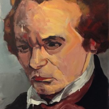 Painting titled "Beethoven" by Maryse Coin (Ryse Kaïa), Original Artwork, Acrylic Mounted on Wood Stretcher frame