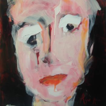 Peinture intitulée "visage rose" par Maryse Coin (Ryse Kaïa), Œuvre d'art originale, Acrylique Monté sur Châssis en bois