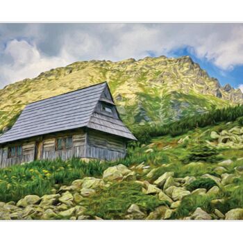Fotografia zatytułowany „Domek w Dolinie Pię…” autorstwa Ryszard Stelmachowicz, Oryginalna praca, Fotografia cyfrowa