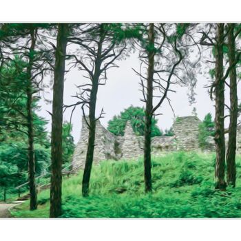 Fotografia zatytułowany „Ruiny posród lasu” autorstwa Ryszard Stelmachowicz, Oryginalna praca, Fotografia cyfrowa