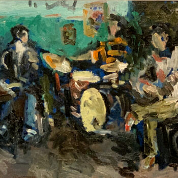 Pintura intitulada "Music Band" por Rza Rzazadeh, Obras de arte originais, Óleo