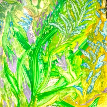 Peinture intitulée "Lilies background_F…" par Decolorado, Œuvre d'art originale, Autre