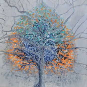 Peinture intitulée "4 saisons" par Sylvie Cochain, Œuvre d'art originale, Acrylique