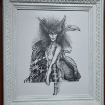 Disegno intitolato "Dessin Crayon sur l…" da Sophie Duchaine, Opera d'arte originale, Matita