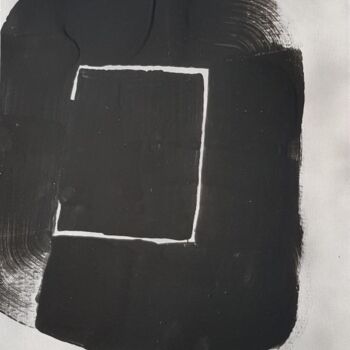 Malerei mit dem Titel "Écran noir" von Sebastien Vernier, Original-Kunstwerk, Acryl
