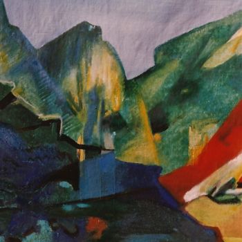Ζωγραφική με τίτλο "Landschaft" από S.Weinmann, Αυθεντικά έργα τέχνης, Λάδι