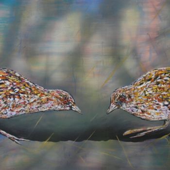 Painting titled "Baillon’s Crake" by Susan Willemse, Original Artwork, Acrylic Mounted on Wood Stretcher frame