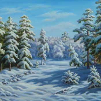 Картина под названием "Скоро Рождество" - Андрей Сутин, Подлинное произведение искусства, Масло