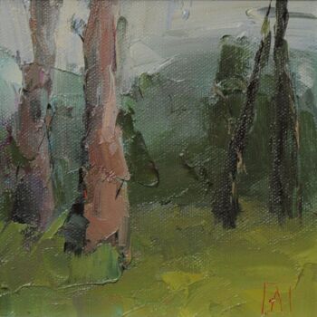 Painting titled "Forest" by Saash, Original Artwork, Oil