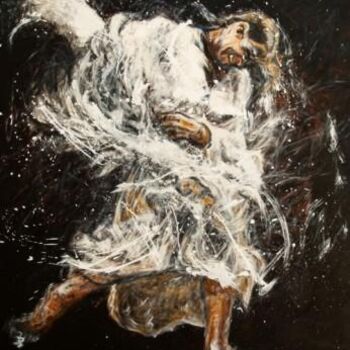 Pittura intitolato "Danza Luna" da Alfonso Sabariego, Opera d'arte originale