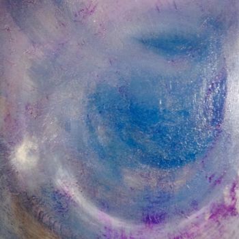 Painting titled "LUNE BLEUE" by Sabbeda, Original Artwork, Acrylic