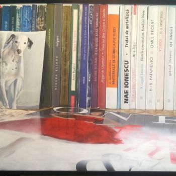 Ζωγραφική με τίτλο "My library" από Sabin Şi Cătălina Art, Αυθεντικά έργα τέχνης, Ακρυλικό