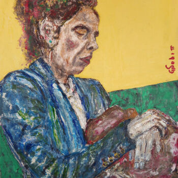 Pintura intitulada "Women 1" por Sabin, Obras de arte originais, Acrílico Montado em Cartão
