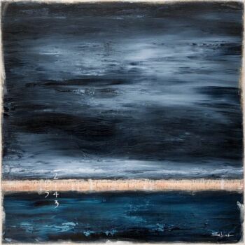 Картина под названием "Midnight Seas" - Sabina D'Antonio, Подлинное произведение искусства, Акрил Установлен на Деревянная р…