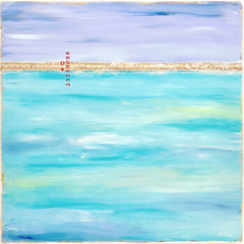 Painting titled "Tropical Escape" by Sabina D'Antonio, Original Artwork, Acrylic Mounted on Wood Stretcher frame