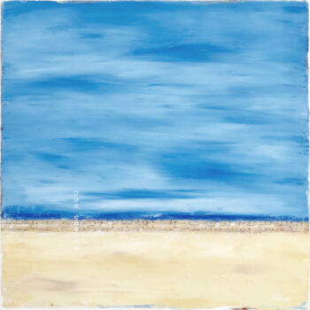 Painting titled "Oceans Front" by Sabina D'Antonio, Original Artwork, Acrylic Mounted on Wood Stretcher frame