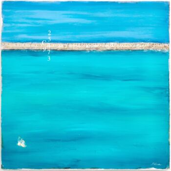 Malerei mit dem Titel "Our Ocean View" von Sabina D'Antonio, Original-Kunstwerk, Acryl Auf Keilrahmen aus Holz montiert