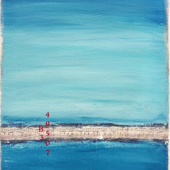 Картина под названием "Coastal Salt" - Sabina D'Antonio, Подлинное произведение искусства, Акрил Установлен на Деревянная ра…