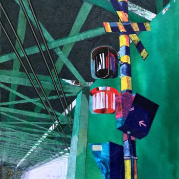 Collages intitulée "metro-tokyo.jpg" par Sabine Christin, Œuvre d'art originale