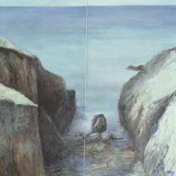 Painting titled "La Pointe Saint Mat…" by Sabine Dutilh, Original Artwork, Oil