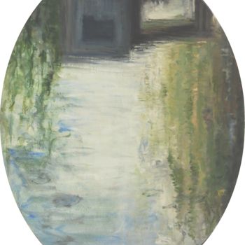 Pittura intitolato "Reflets dans le Loir" da Sabine Dutilh, Opera d'arte originale, Olio