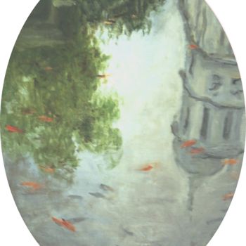 Schilderij getiteld "Reflets,rêve d'Espa…" door Sabine Dutilh, Origineel Kunstwerk, Olie