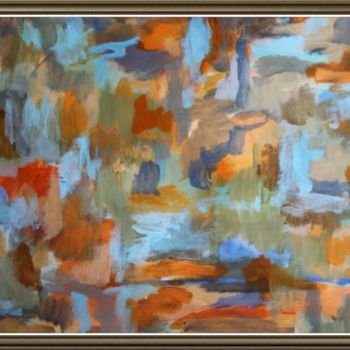 Painting titled "Terres" by Sabine Gilles, Original Artwork, Acrylic