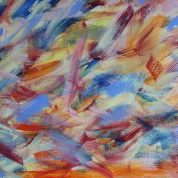 Painting titled "Mouvements" by Sabine Gilles, Original Artwork, Acrylic