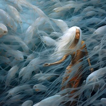 Arte digital titulada "Subconscious Sea" por Sabine Glardon, Obra de arte original, Imagen generada por IA