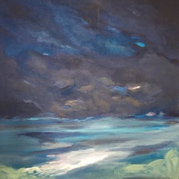 Peinture intitulée "Full Moon" par Sabine Juery, Œuvre d'art originale, Acrylique Monté sur Châssis en bois