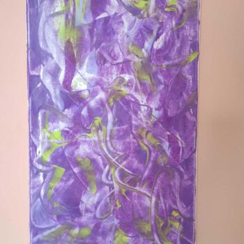 Painting titled "Traum in Lila" by Sabine Lindstädt, Original Artwork, Acrylic