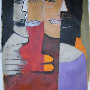 Painting titled "association-binaire…" by Sabine Maffre, Original Artwork