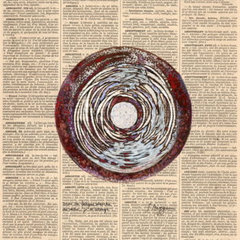 Impressões e gravuras intitulada "Dans la fatigue bla…" por Sabine Maggiani, Obras de arte originais, Monotipo