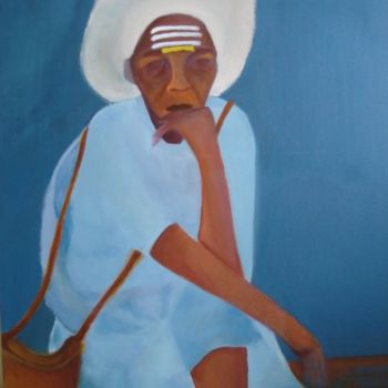 Painting titled "homme-bleu.jpg" by Sabine Marand, Original Artwork