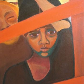 Peinture intitulée "jeune-fille-dans-le…" par Sabine Marand, Œuvre d'art originale