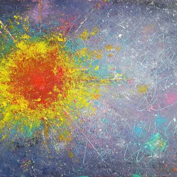 Malerei mit dem Titel "Exploz" von Sabine Raymond, Original-Kunstwerk, Acryl