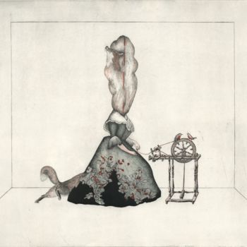 Отпечатки и Гравюры под названием "Vertical dream" - Sabine Delahaut, Подлинное произведение искусства, Травление
