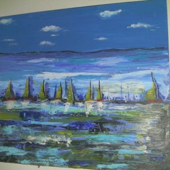 Malerei mit dem Titel "les marinas" von Sabine M, Original-Kunstwerk, Acryl