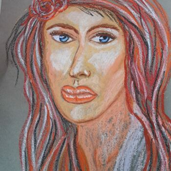 Painting titled "Madeleine" by Sabine M, Original Artwork, Pastel