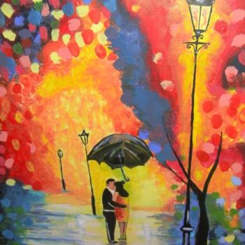 Painting titled "les amants" by Sabine M, Original Artwork, Acrylic