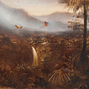 Pintura titulada "Amazonienne 2" por Sabino Puma, Obra de arte original, Pigmentos