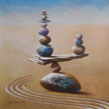 Malarstwo zatytułowany „Balance” autorstwa Sabir Haque, Oryginalna praca, Akryl