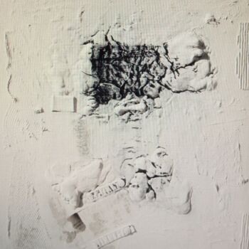 Schilderij getiteld "White" door Sabrina Bueno, Origineel Kunstwerk, Acryl Gemonteerd op Frame voor houten brancard