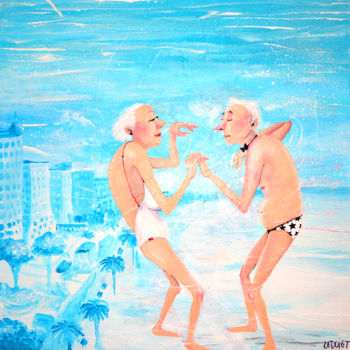 Painting titled "Danse sur la croise…" by Sabrina Elarbi, Original Artwork, Acrylic